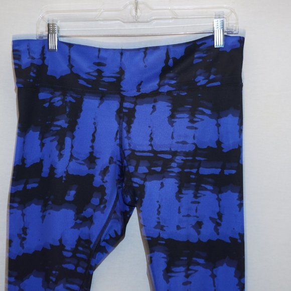 ALO YOGA Cobalt Blue Black Abstract Leggings  L - Picture 2 of 7